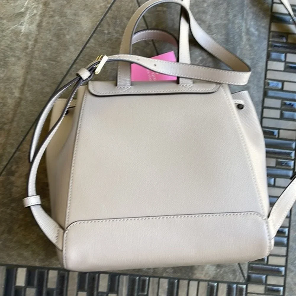 Kate Spade Darcy Flap Backpack Warm Taupe - Picture 5 of 16